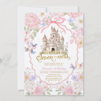 Sanfte Kokette Schmetterlinge Royal sieben Geburst Einladung