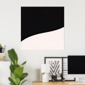 Sanfte Krümmung - Minimalistische Bogenkunst Poster (Heimbüro)