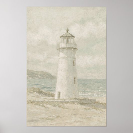 Sanfte Küstenleuchtturm Sage Poster (Vorne)