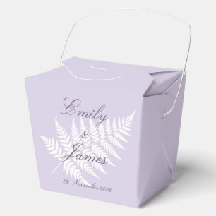 Sanfte Lavendel Weiße Farn Mittel Take Out Party Geschenkschachtel