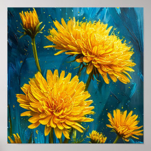 🌼 Sanfte Löwenzahn Minimalistische Natur Ruhige L Poster