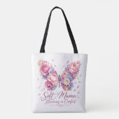 Sanfte Mama Aufblühender Schmetterling Tasche (Rückseite)