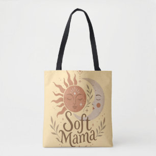 Sanfte Mama Himmels-Sonne und Mond Boho-Design Tasche