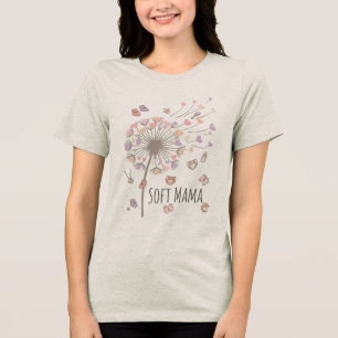 Sanfte Mama Löwenzahn Kinderzimmer Kunst   Sanfte  Tri-Blend Shirt