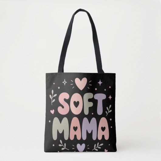 Sanfte Mama-Pastell-Typografie-Design Tasche (Vorderseite)