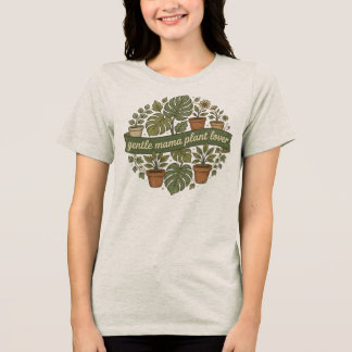 Sanfte Mama Pflanzenliebhaber Retro-Botanik-Shirt Tri-Blend Shirt