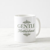 Sanfte Mutterschaft Botanische Typografie Minimali Kaffeetasse (VorderseiteRechts)
