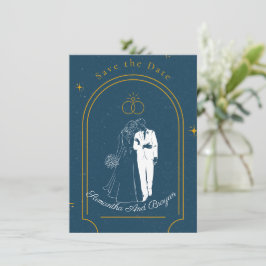 Sanfte Nachtromanze, Hochzeit-Save-the-Date-Karte Einladung