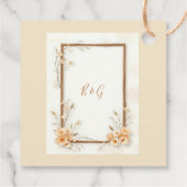 Sanfte, neutrale Botanische Hochzeit Geschenkanhänger (Rückseite)