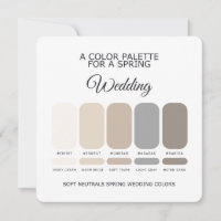 Sanfte Neutrale Frühlingshochzeit-Palette 2026 Kar