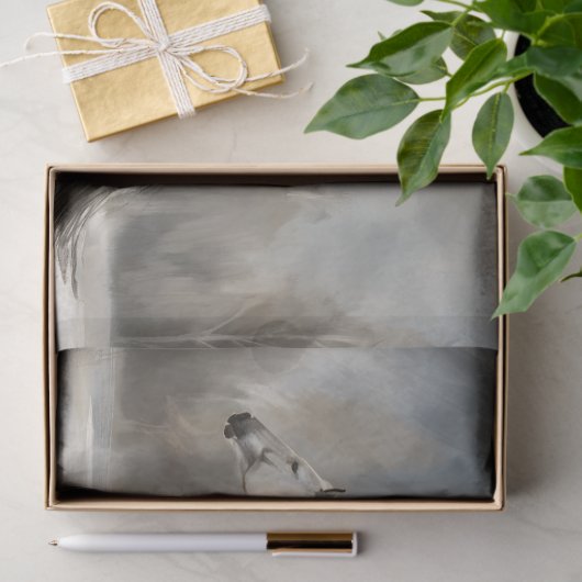 Sanfte, neutrale Hengste mit abfallendem Gebirge Seidenpapier (Geschenk)