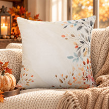 Sanfte neutrale Herbstblumen & botanische Blätter