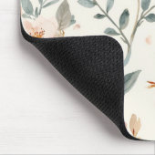 Sanfte neutrale Wildblumen-Salbei-Wasserfarben-Bot Mousepad (Ecke)