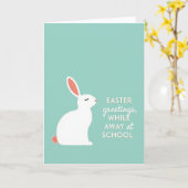 Sanfte Osterkarte der Hasenschule Karte (Gelbe Blume)