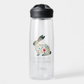 Sanfte Pastell-Blumen-Hasen-Rettungs-Hydration Trinkflasche (Vorne)