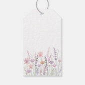 Sanfte Pastell-Blumen-Hochzeit Geschenkanhänger (Rückseite)