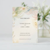 Sanfte Pastell-Blumen-Save-the-Date-Karte Save The Date (Stehend Vorderseite)