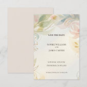 Sanfte Pastell-Blumen-Save-the-Date-Karte Save The Date (Vorne/Hinten)