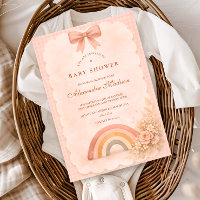 Sanfte Pastell-Boho-Regenbogen-Baby-Party