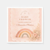 Sanfte Pastell-Boho-Regenbogen-Baby-Party Serviette (Vorderseite)