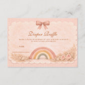 Sanfte Pastell-Boho-Regenbogen-Diaper-Raffle Begleitkarte (Vorderseite)