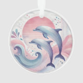 sanfte Pastell-Delfine Ornament (Rückseite)