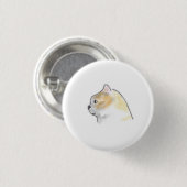 Sanfte Pastell-Ginger-Calico-Katze Seitenprofil Button (Vorne & Hinten)