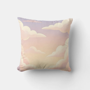 Sanfte Pastell-Träumerische Wolken Lavendel-Rosa-H Kissen
