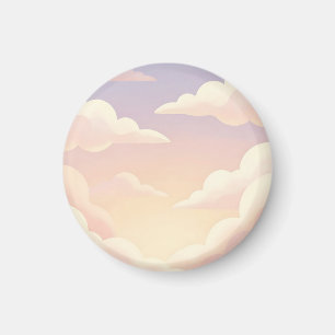 Sanfte Pastell-Träumerische Wolken Lavendel-Rosa-H Magnet