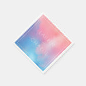 Sanfte Pastell-Wasserfarb-Mischung Serviette (Ecke)