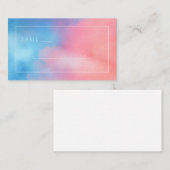 Sanfte Pastell-Wasserfarben-Gradation Platzkarte (Vorne/Hinten)