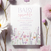 Sanfte Pastell-Wildblumen-Baby-Sprinkle Einladung