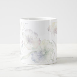 Sanfte Pastell-Wildblumen Wasserfarbe Eleganz Jumbo-Tasse