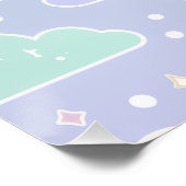 Sanfte Pastell-Wolken-Wandkunstposter Poster (Ecke)