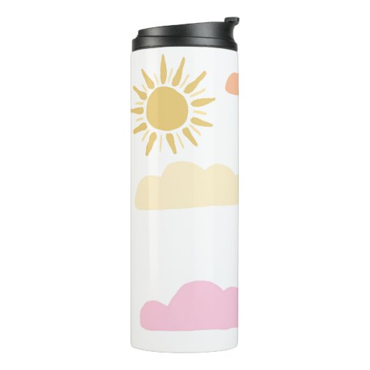 Sanfte Pastellhimmel Thermosbecher (Nach links gedreht)