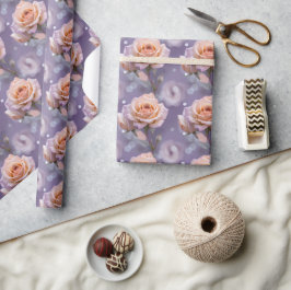 Sanfte Pastellrosen in Pfirsich- und Hellrosa-Töne Geschenkpapier