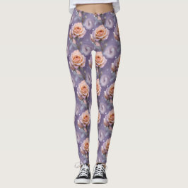 Sanfte Pastellrosen in Pfirsich- und Hellrosa-Töne Leggings