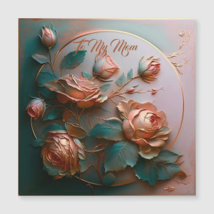 Sanfte Pfirsichblüten für meine Mutter Magnetkarte