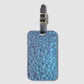 Sanfte Regentropfen aus blauem Glas Gepäckanhänger (Vorderseite Vertikal)