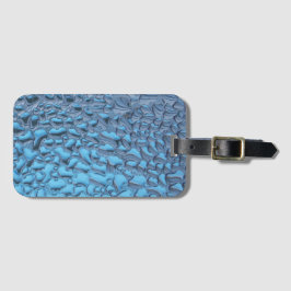 Sanfte Regentropfen aus blauem Glas Gepäckanhänger