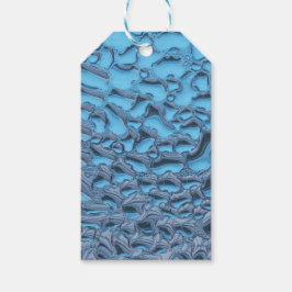 Sanfte Regentropfen aus blauem Glas Geschenkanhänger