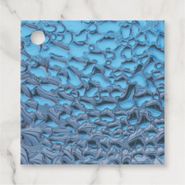 Sanfte Regentropfen aus blauem Glas Geschenkanhänger