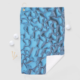 Sanfte Regentropfen aus blauem Glas Golfhandtuch