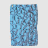 Sanfte Regentropfen aus blauem Glas Golfhandtuch (Vorderseite)
