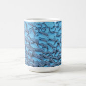 Sanfte Regentropfen aus blauem Glas Kaffeetasse (Mittel)