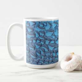 Sanfte Regentropfen aus blauem Glas Kaffeetasse