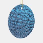 Sanfte Regentropfen aus blauem Glas Keramik Ornament (Rechts)