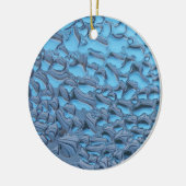 Sanfte Regentropfen aus blauem Glas Keramik Ornament (Links)