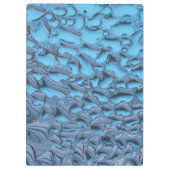 Sanfte Regentropfen aus blauem Glas Klemmbrett (Rückseite)