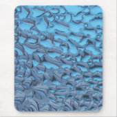 Sanfte Regentropfen aus blauem Glas Mousepad (Vorne)